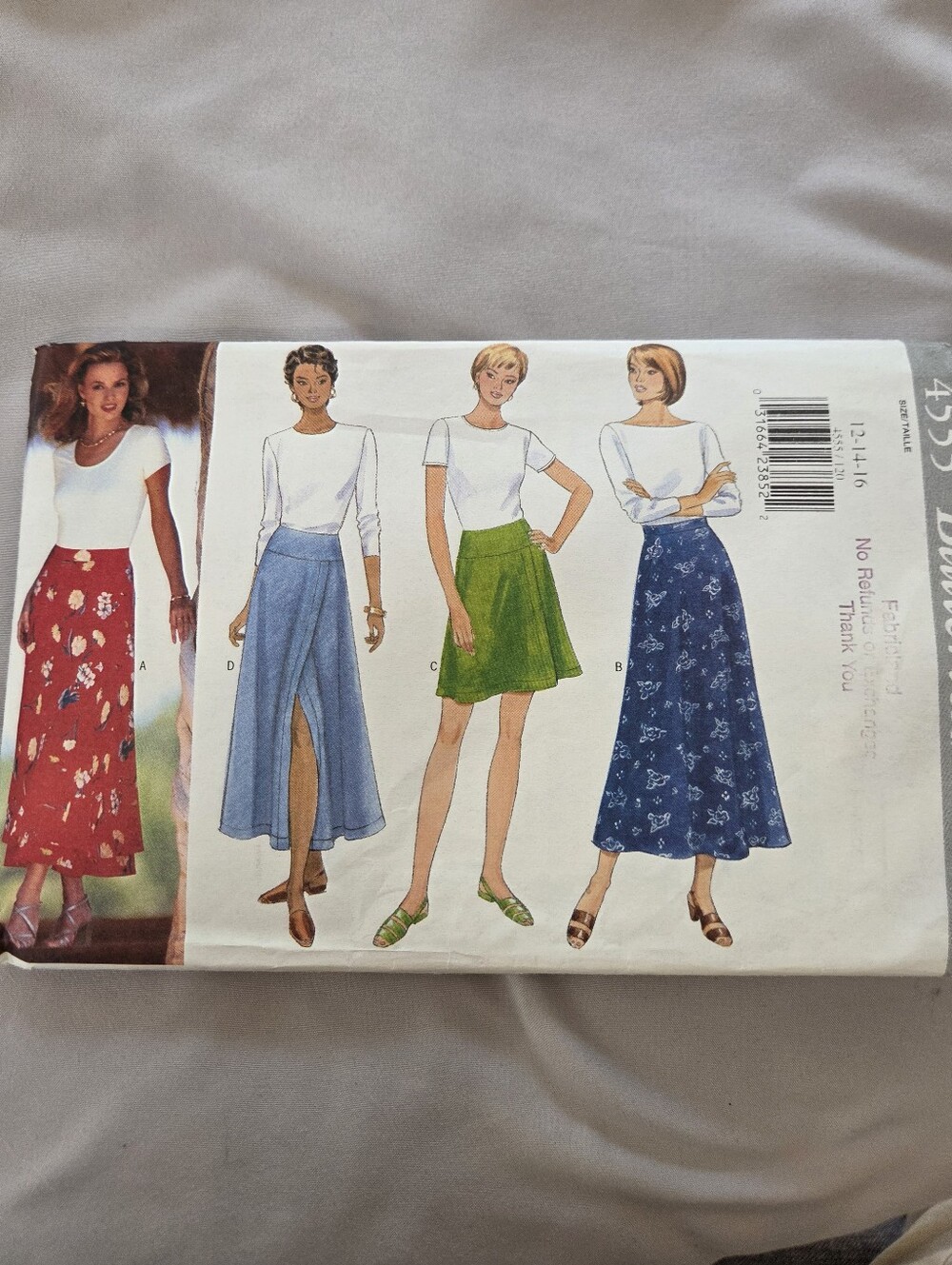 Butterick 4555 Misses' Skirt Sewing Pattern